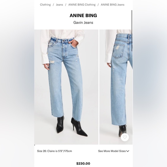 Anine Bing Gavin jeans - Picture 5 of 5